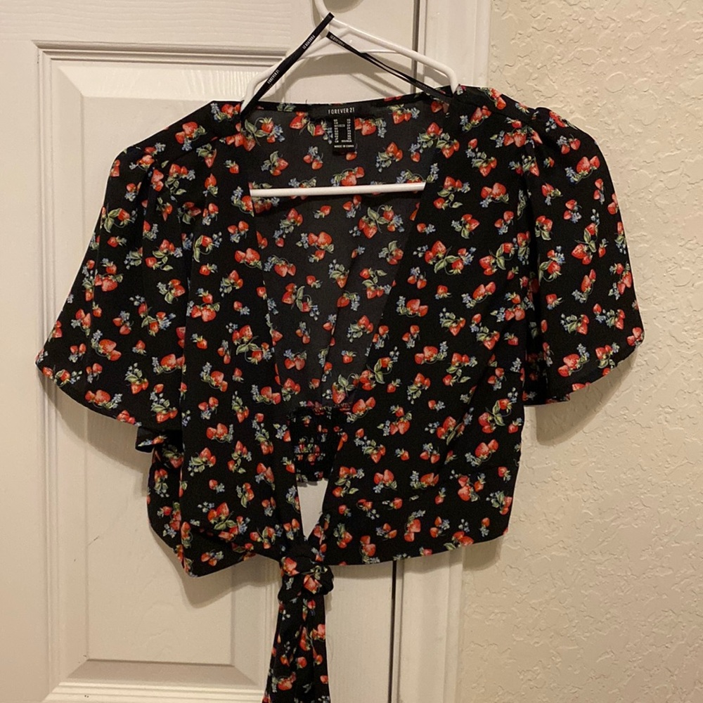Cropped Strawberry Shirt